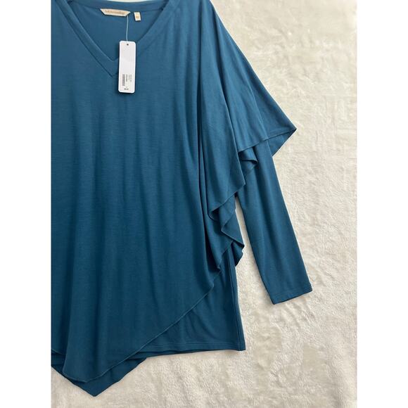 NWT Soft Surroundings Madeline Tunic Top L Drape Flowy Blue - Picture 2 of 8